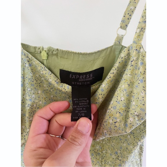 90s Y2K Flirty Floral Spaghetti Strap Hourglass Dress- Size S/M - Picture 6 of 8